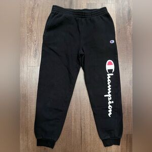 Champion Boy's Black Sweatpants, Size Large